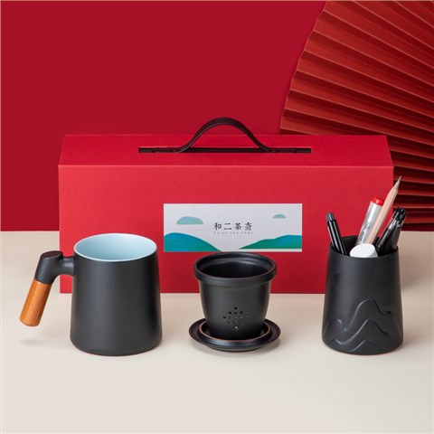筆筒茶杯禮盒|送客戶什么禮品好