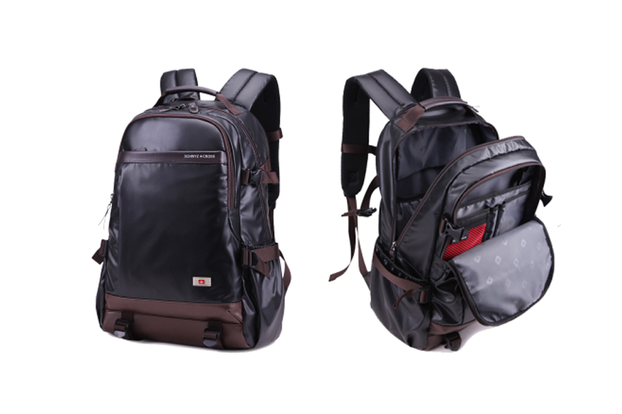 瑞士軍刀商務(wù)電腦背包光治皮膜料