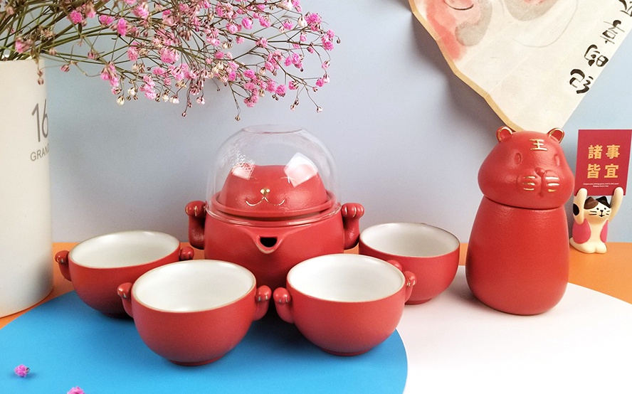 新春年會(huì)禮品虎年陶瓷茶具