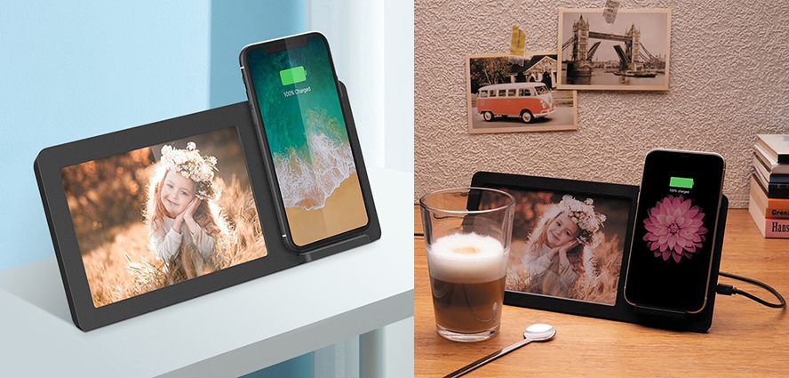 美容院禮品無線充相框