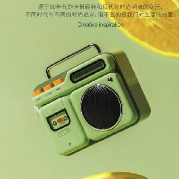 收音機(jī)造型復(fù)古藍(lán)牙音箱 戶外便攜隨身音響 創(chuàng)意音響禮品