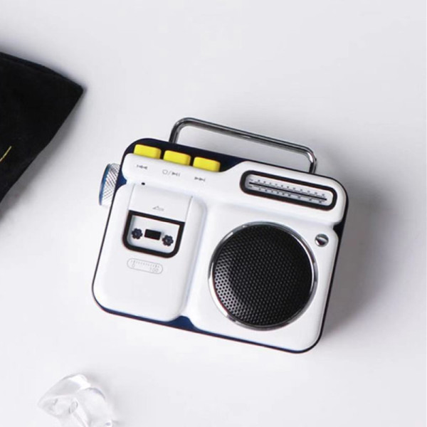 收音機(jī)造型復(fù)古藍(lán)牙音箱 戶外便攜隨身音響 創(chuàng)意音響禮品