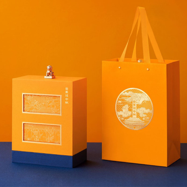 2022手提雙層中秋禮盒 微醺荔枝玫瑰月餅+香芒月餅+奶黃月餅+生椰拿鐵月餅+玉兔茶杯+老樹曬青紅茶+迷宮游戲 中秋禮品