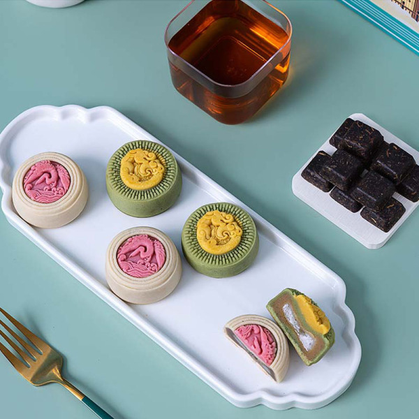 2022創(chuàng)意國(guó)潮中秋禮盒 桃山皮正山小種麻薯奶黃流心2+桃山皮龍井麻薯抹茶流心2+赤壁磚茶10泡+花燈材料包1 中秋員工禮品