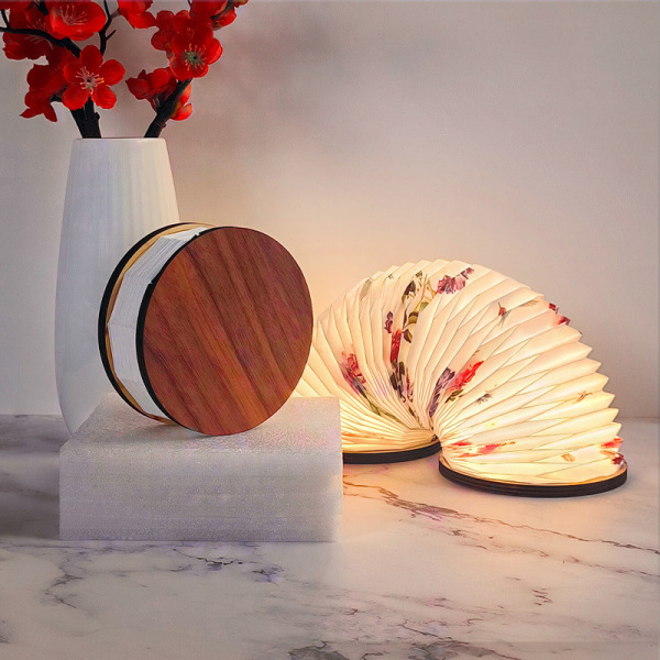 創(chuàng)意國(guó)風(fēng)led折疊木質(zhì)風(fēng)琴燈 便攜小夜燈折疊書(shū)燈風(fēng)琴燈籠 中秋小禮品