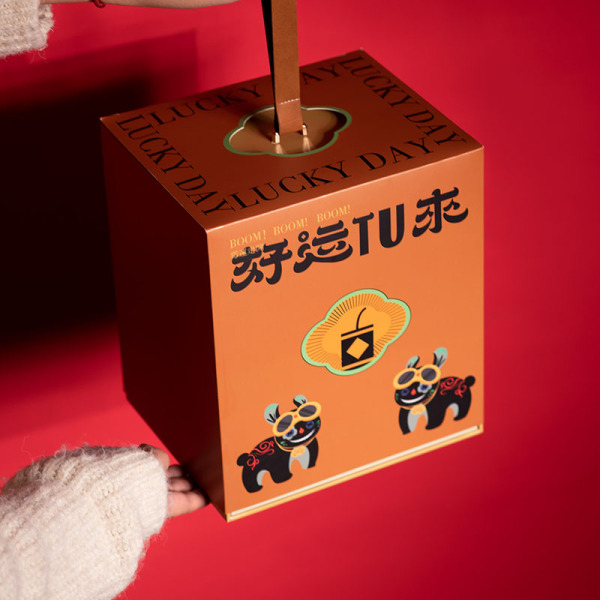 2023年新年好運連連創(chuàng)意手提禮盒 年獸便簽夾+年獸手機支架+辦公護頸枕+姚小鮮堅果7小包+定制款316咖啡杯+襪子2雙組合套裝 新年伴手禮3