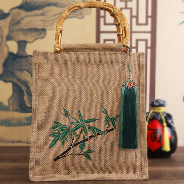 【節(jié)節(jié)高升】2023端午竹節(jié)棉麻手提禮盒 實用特色端午組合 端陽節(jié)復古伴手禮2