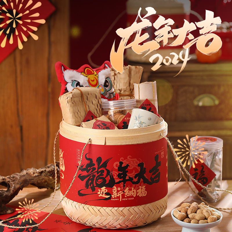 【福龍賀歲】2024年圓桶國風新年禮盒|年會伴手禮-