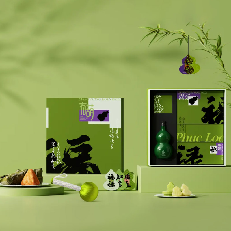 【有葫】2025端午創(chuàng)意禮盒 葫蘆杯+粽子x4+艾草錘+葫蘆香薰片X4+綠豆冰糕X6 端午禮品