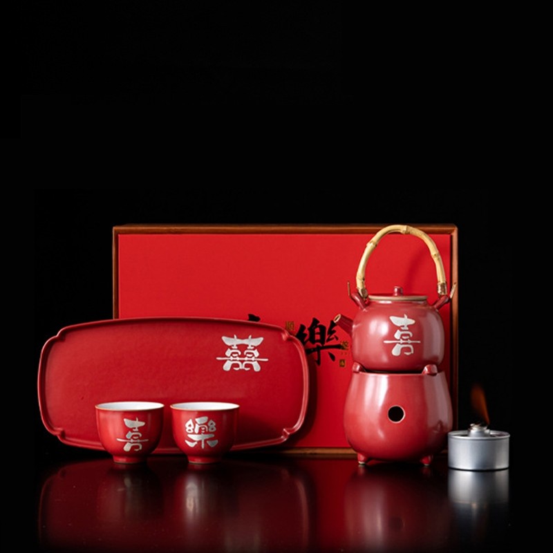 文創(chuàng)中國紅喜樂煮茶五件套 文創(chuàng)中國紅喜樂煮茶五件套